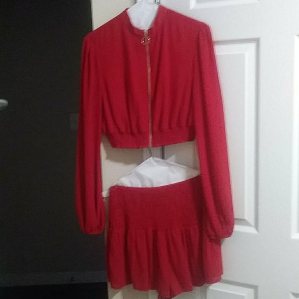 Sexy red sort set one time wear